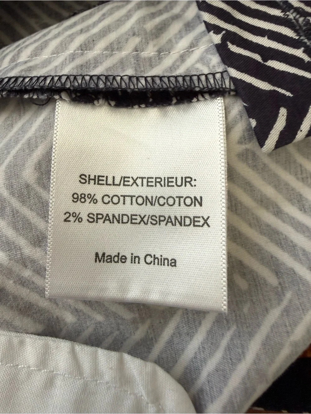 Tory Burch Women’s Navy Blue Tiger Zigzag Striped Shorts 3” Inseam